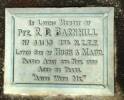 grave plaque for Raymond Barnhill.  Photo taken Aug 2019.
