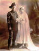 Alan Baldwin (s/n 1082) on his wedding day with his wife Ruby.