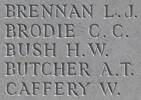Charles Brodie's name is inscribed on Caterpillar Valley NZ Memorial to the Missing, France.