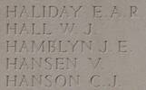 James Hamblyn's name is inscribed on Messines Ridge NZ Memorial to the Missing, West-Flanders, Belgium.