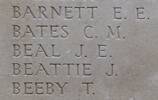 James Beal's name is inscribed on Tyne Cot Memorial to the Missing, Belgium.