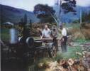 In Marsden Valley paddock opposite cemetery.  
L-R.  Ken Chappell (brother-in-law), Gordon Laing (son-in-law), Darcy Ching (Marsden Valley farmer), Joe Baigent.