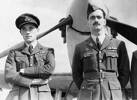 Wilf (Right) & Squadron Leader Sandy Lane, Squadron 19. Behind is a Spitfire.