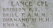 Frederick's name is inscribed on Messines Ridge NZ Memorial to the Missing, West-Flanders, Belgium.