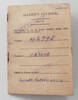 Cuyler Alfred Louis De Vere's Soldier's Paybook 1940.