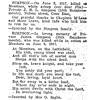 Newspaper clipping of two obituaries for James Ellis Leece Simpson (15th Reinforcements), killed 9 June 1917 at Messines, taken from the Otago Witness, issue 3352, 12 June 1918, page 35. 
The obitauries were posted by the Simpson family and Mrs O Inglis respectively. Inglis's posting includes a poem, likely written by her.