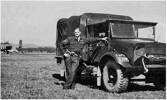 Flt Sgt John Curtis with truck 