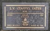 Yates Leslie Vincent grave plaque