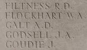 Archie's name is inscribed on Messines Ridge NZ Memorial to the Missing, West-Flanders, Belgium.