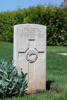 Bennett's gravestone, Cassino War Cemetery, Italy.