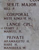 NZ Maori Contingent Memorial Plaque - Serjt Major P Hill&#39;s name appears on this Memorial