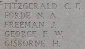 Cornelius Fitzgerald's name is inscribed on Tyne Cot Memorial to the Missing, Belgium.