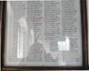 Close up of War Memorial scroll in Priory Park [museum] at Southend-on Sea, Essex.