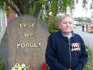 Standing outside the Timaru RSA. This was one of the last parades he went to before he passed.