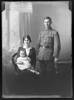 Rifleman Cecil W. Dixon with his wife Mrs Doris B. Dixon and child - taken at Nelson prior to leaving New Zealand for war service.