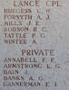 Pte James Bain memorial at the Lone Pine Memorial, Lone Pine Cemetery, Anzac, Turkey 
