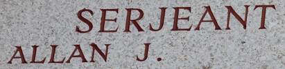 Allan's name is on Lone Pine Memorial to the Missing, Gallipoli, Turkey.