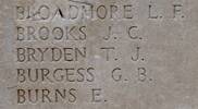 Thomas Bryden's  name is inscribed on Tyne Cot Memorial to the Missing, Belgium.