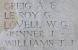 Thomas's name is inscribed on Messines Ridge NZ Memorial to the Missing, West-Flanders, Belgium.