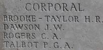 James Dawson's name is inscribed on Caterpillar Valley NZ Memorial to the Missing, France.