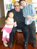 Jim with his two grandchildren Zac and Khulan in Dargaville 2006