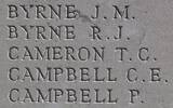 Tui's name is inscribed on Caterpillar Valley NZ Memorial to the Missing, France.