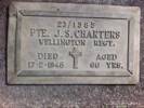 Pte # 23/1585 J S CHARTERS
Wellington Regt
Died 17-2-1948 aged 66yrs
