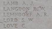 Cecil's name is inscribed on Tyne Cot Memorial to the Missing, Belgium.