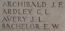 Edward's name is inscribed on Messines Ridge NZ Memorial to the Missing, West-Flanders, Belgium.