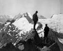 Arthur Talbot -  later Lieutenant Arthur Talbot NZEF - New Zealand Mountaineer &amp; Alpine Explorer - photographed atop a mountain - in the Southern Alps of New Zealand.