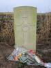 Headstone in cemetery in Somme, Franceven, Jan 2011
