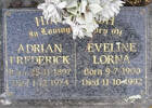 HINDMARSH - In loving memory of ADRIAN FREDERICK, born 25 November 1897, died 1 December 1974; EVELINE LORNA, born 9 July 1900, died 11 October 1992. Both are buried in the Taruheru Cemetery, Gisborne Block B Plot 168