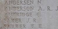 Charles Autridge's name is inscribed on Tyne Cot Memorial to the Missing, Belgium.