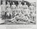 Back row.- Corporal Savage, Sergeants Cullen, Mayo, Cato, Corporal Becket, Sergeant Bird. Second row.- Quartermaster-Sergeant Cosgrove, Sergeant Cosgrove, Sergeant-Major Hewitt, Sergeant Deighton. Front row.- Corporals Smith &amp; Long