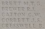 Reuben's name is inscribed on Caterpillar Valley NZ Memorial to the Missing, France.