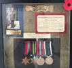 Includes portrait, RSA membership card and war medals.