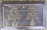 Headstone of Cambell and Mary D'Arcy
Returned Servicemen Ash Area, Section 1, Row 4, Plot 48
Kaipara Flats Cemetery, Auckland, New Zealand.