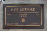 P.V.R. MITFORD, 12002. 2nd NZEF. Cpl. L.R.D.G., died 13.7.2006 aged 90 years. He is buried in the Taruheru Cemetery, Gisborne Block RSAAS 226