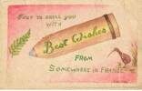 Leonard Wilton postcard to his fiancée Winifred Moody from the trenches WWI