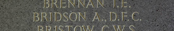 Allan Bridson's name is inscribed inside Runnymede Memorial.