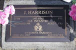 2nd NZEF, 37398 Pte J HARRISON, NZ Infantry, died 8 October 1990 aged 75 years. V. CLORINE HARRISON, died 20.3.2007 aged 96 yearsHe is buried in the Taruheru Cemetery, Gisborne B lk RSA 34 Plot 304
