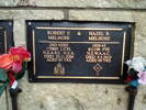 Photograph of grave plaque of Hazel and Robert Melhose in Matamata. Image kindly provided by John Gale (February 2024).