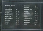 Name panel, World War II, detail of Honour Roll, Onehunga War Memorial Swimming Pool (photo John Halpin, March 2012) - CC BY John Halpin