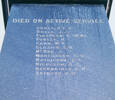Bluff War Memorial, panel died on active service (Photo Clare-Ann Fortune 2004) - Image has All Rights Reserved