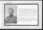 Memorial Card, WW1, (inside, p2) portrait, poem - No known copyright restrictions