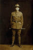 Formal portrait, in Infantry uniform standing with swagger stick - No known copyright restrictions