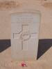 Headstone, Knightsbridge Cemetery, Libya (photo Mrs Downing 2005) - This image may be subject to copyright