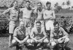 Group, soldiers in shorts Thomas Gelling is in the front row on the left. - This image may be subject to copyright