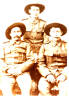 Group 3 soldiers in uniform: Left to Right - Roderick L. Whyte (4579); (Unknown); Arthur Francis Martin (4547) (kindly provided by family) - No known copyright restrictions
