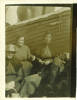 Group, WW1, 3 Nurses taken on the T.Scotian by Miss C Young. Theresa Butler, at back right; Miss Harris and Miss Fricker are the other nurses. Mr Bell was supposed to be in the picture. It was taken on the 10 June 1915. (kindly provided by family) - No known copyright restrictions